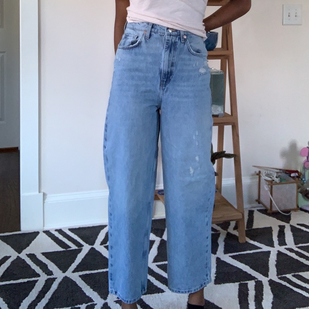 Free People light wash jeans